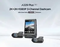 VIOFO Видеорегистратор Dash Cam A229 Plus 3 Channel - 2K, HDR, Sony STARVIS 2, GPS