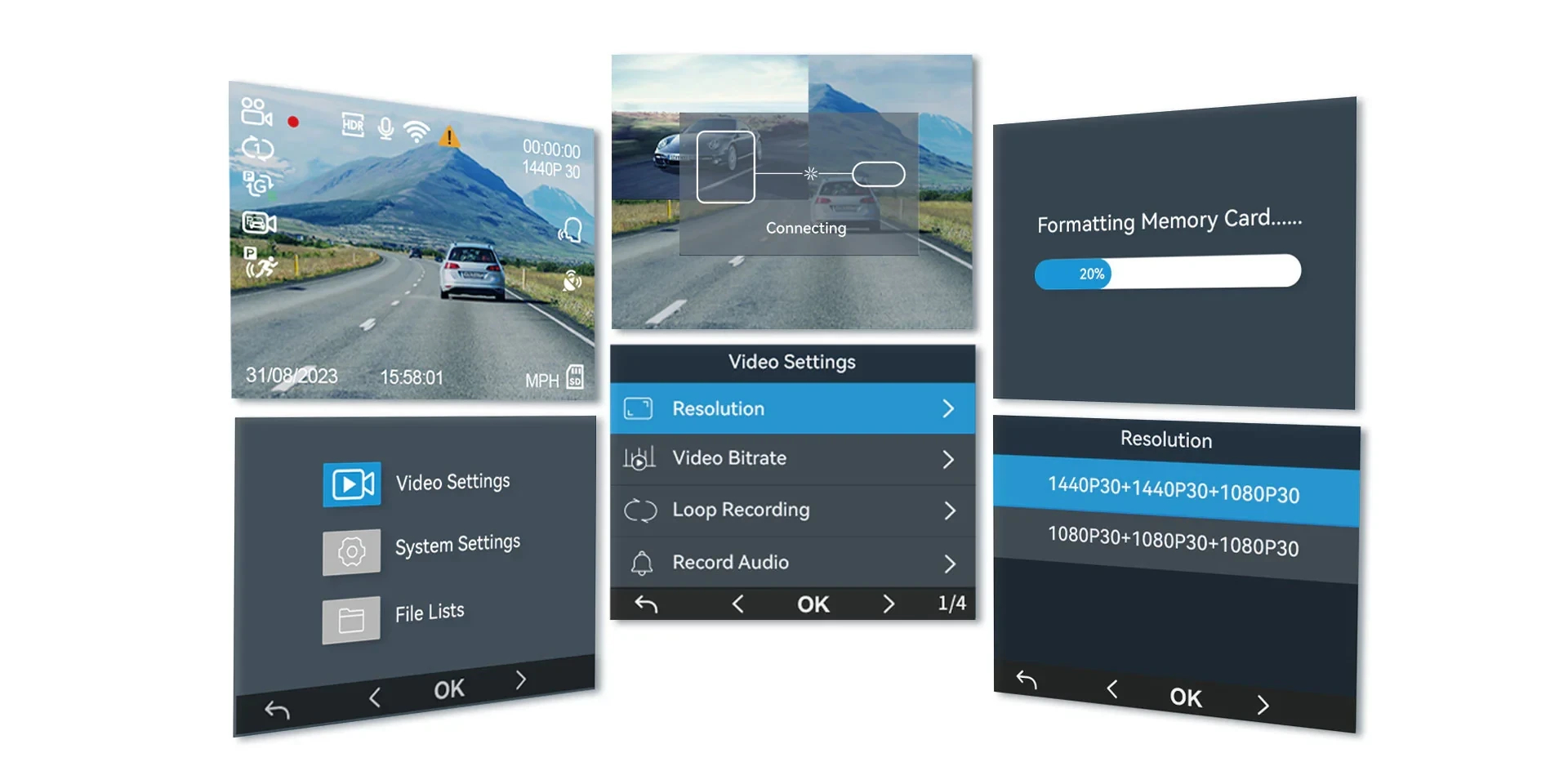 VIOFO Видеорегистратор Dash Cam A229 Plus 3 Channel - 2K, HDR, Sony STARVIS 2, GPS