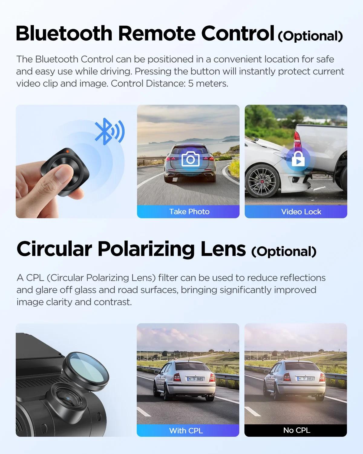 VIOFO Видеорегистратор Dash Cam A229 Plus 2 Channel - 2K, HDR, Sony STARVIS 2, GPS