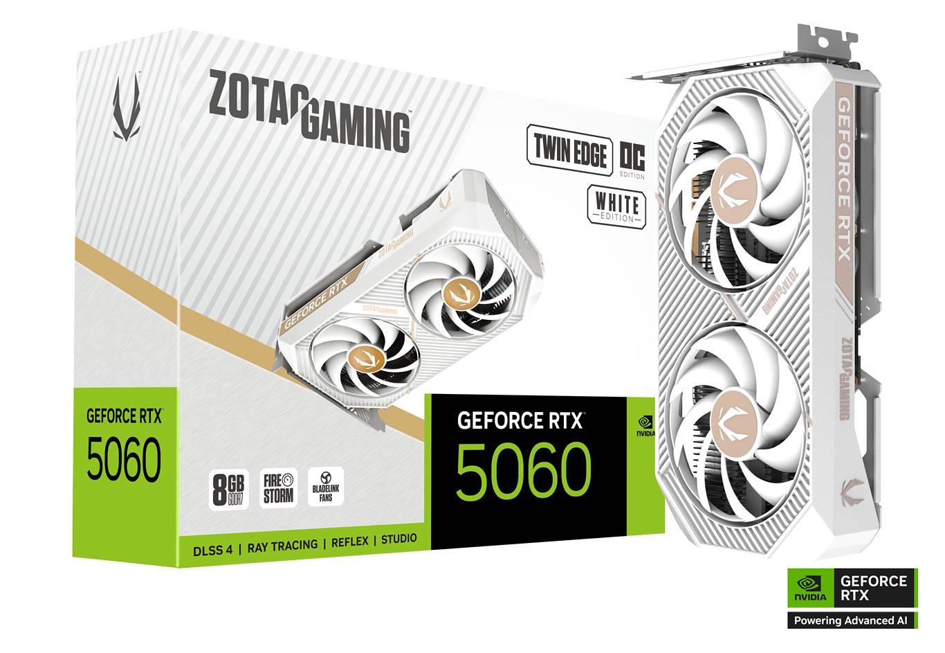 ZOTAC GAMING RTX 5060 Twin Edge OC White Edition 8GB GDDR7