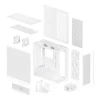 Кутия Arctic Xtender VG White Mid-Tower ATX Case 5 x A-RGB Fans PCIe Gen 4 riser included - ACPCC00017A