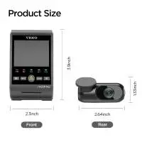 VIOFO Видеорегистратор Dash Cam A229 Pro 2 Channel - 4K, HDR, Dual Sony STARVIS 2, GPS, Bluetooth