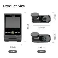VIOFO Видеорегистратор Dash Cam A229 Pro 3 Channel - 4K, HDR, Dual Sony STARVIS 2, GPS, Bluetooth