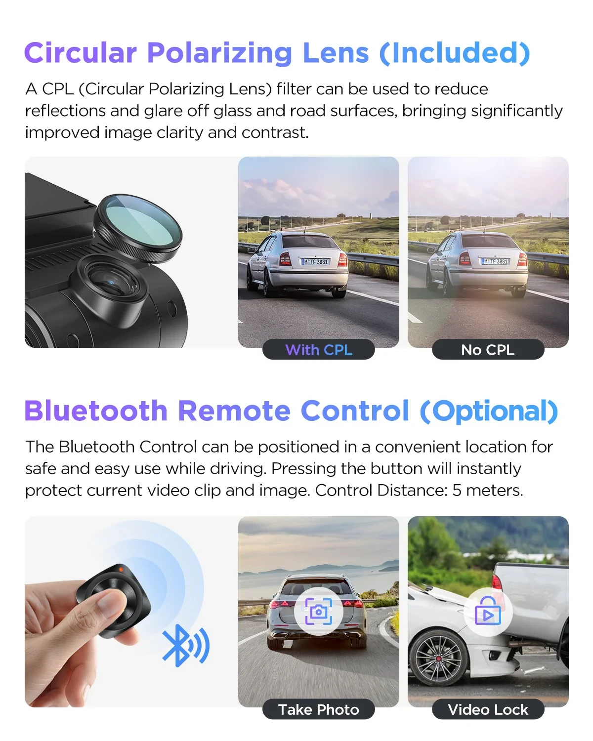 VIOFO Видеорегистратор Dash Cam A229 Pro 3 Channel - 4K, HDR, Dual Sony STARVIS 2, GPS, Bluetooth
