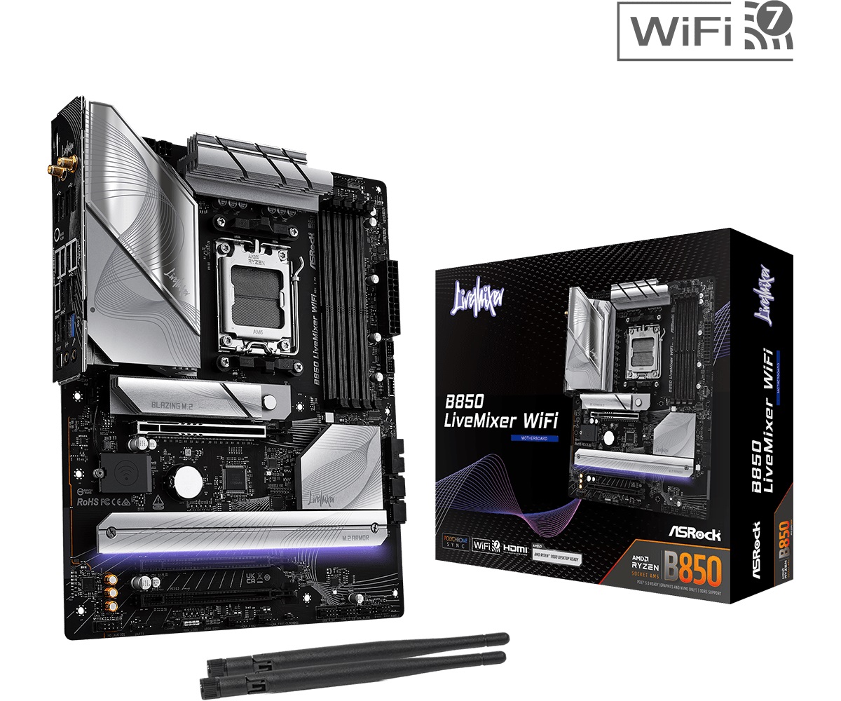 Дънна платка Asrock B850 LiveMixer WiFi AM5