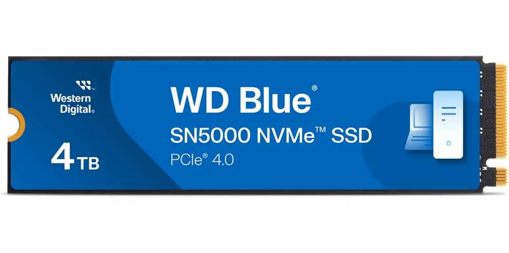 Диск SSD WD Blue SN5000 4TB M.2 2280 PCIe Gen4 - WDS400T4B0E-00BKY0
