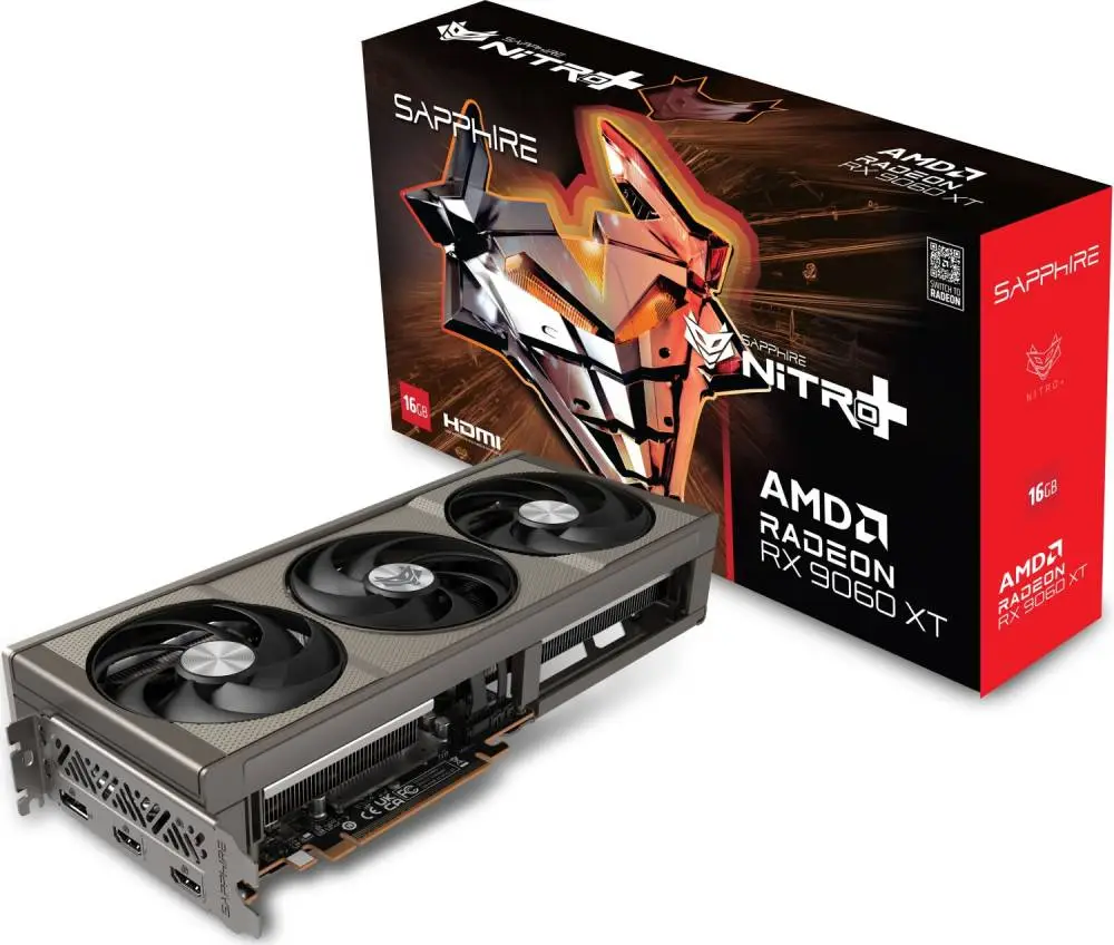 Видео карта Sapphire NITRO+ AMD Radeon RX 9060 XT GAMING OC 16GB - 11350-01-20G