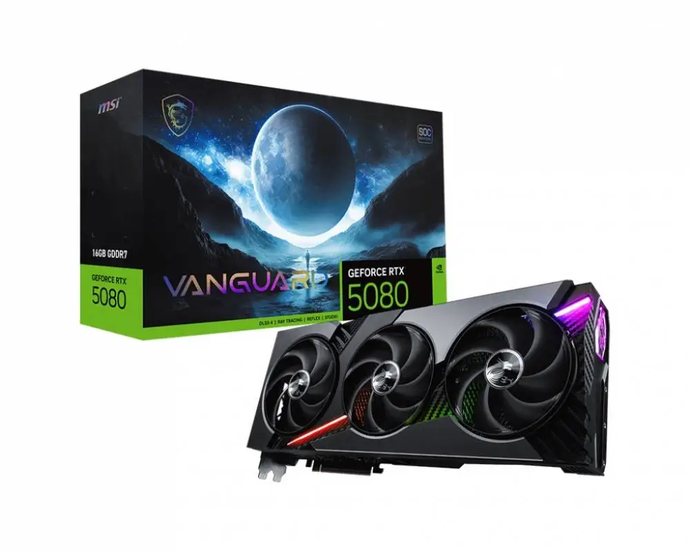Видео карта MSI GeForce RTX 5080 16G VANGUARD SOC