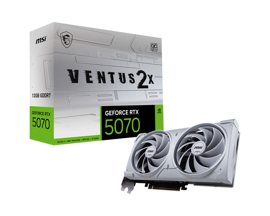 Видео карта MSI GeForce RTX 5070 12G VENTUS 2X OC WHITE