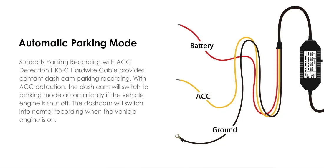 VIOFO Монтажен комплект Hardwire Kit - HK3 Type-C - Low Voltage Battery Protection