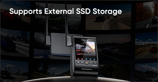 VIOFO Видеорегистратор Dash Cam A329S 3 Channel - 4K, HDR, Triple Sony STARVIS 2, GPS, Bluetooth, FOV Fisheye Cabin