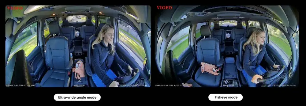 VIOFO Видеорегистратор Dash Cam A329S 3 Channel - 4K, HDR, Triple Sony STARVIS 2, GPS, Bluetooth, FOV Fisheye Cabin