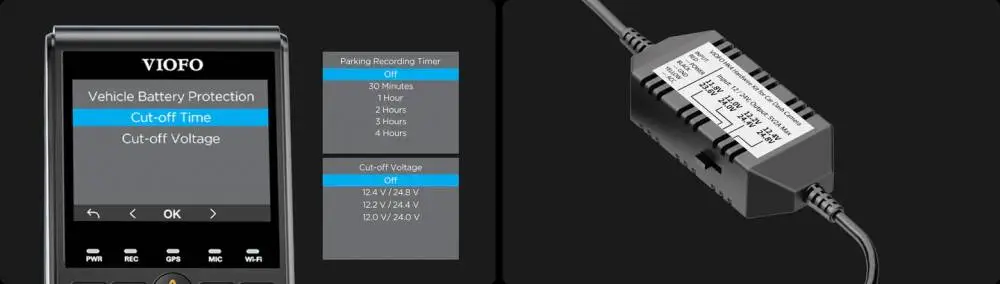 VIOFO Видеорегистратор Dash Cam A329S 3 Channel - 4K, HDR, Triple Sony STARVIS 2, GPS, Bluetooth, FOV Fisheye Cabin