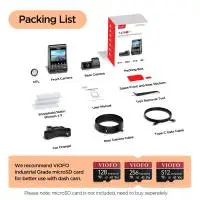 VIOFO Видеорегистратор Dash Cam A329S 2 Channel - 4K, HDR, Dual Sony STARVIS 2, GPS, Bluetooth, Wi-Fi 6