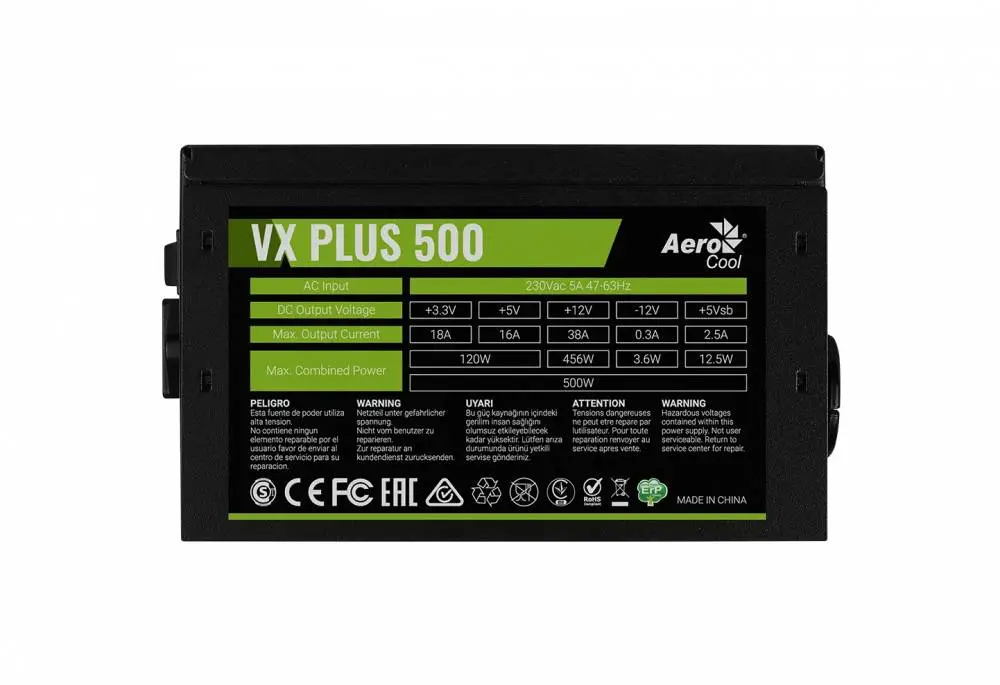 Захранване AeroCool VX PLUS STEALTH 500W PSU - ACPN-VS50NEY.12
