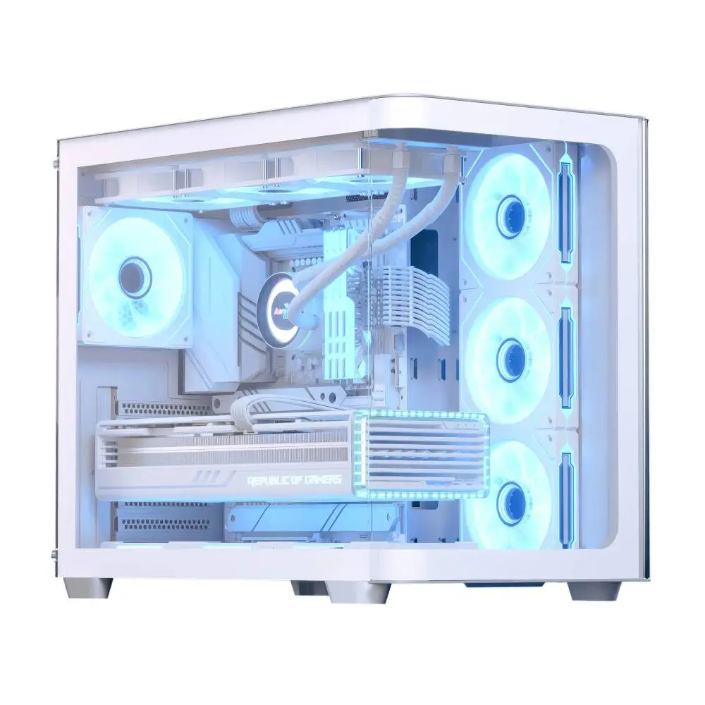 Кутия AeroCool P500C-G-WT-v1 Case ATX 4 x 120 mm Infinity Mirror A-RGB