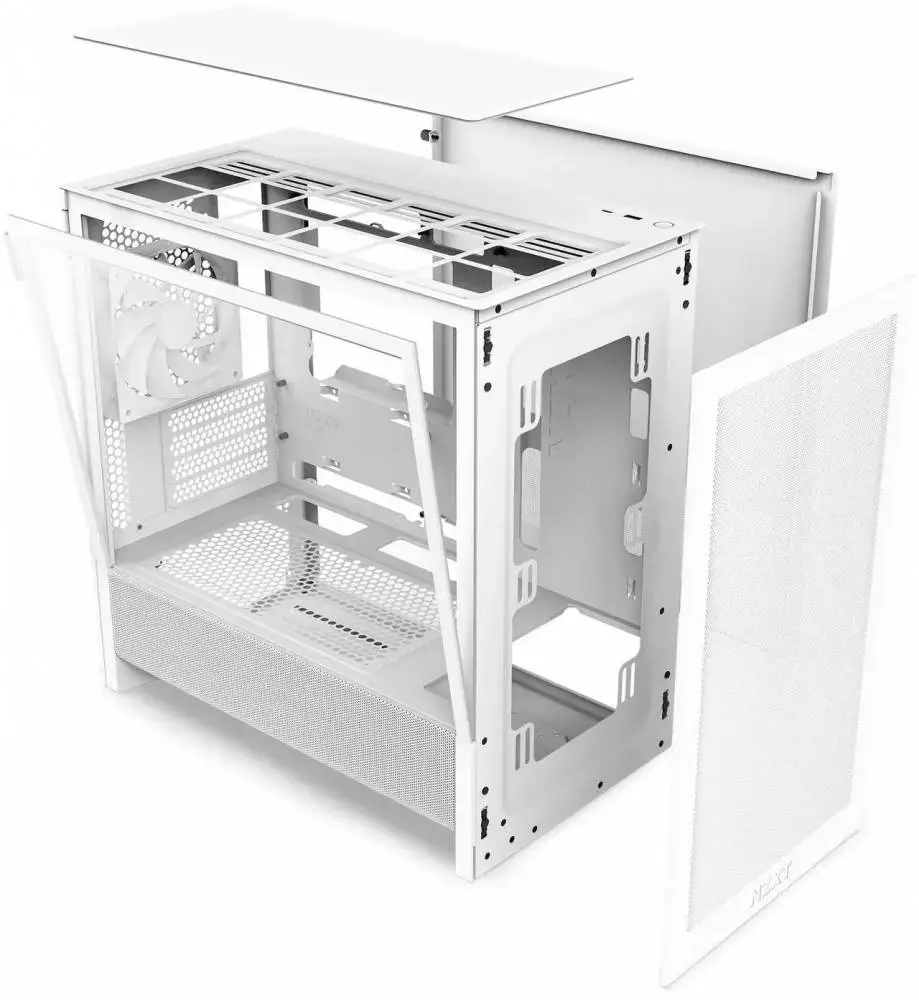 Кутия NZXT H3 Flow 2025 All White Micro-ATX Tower