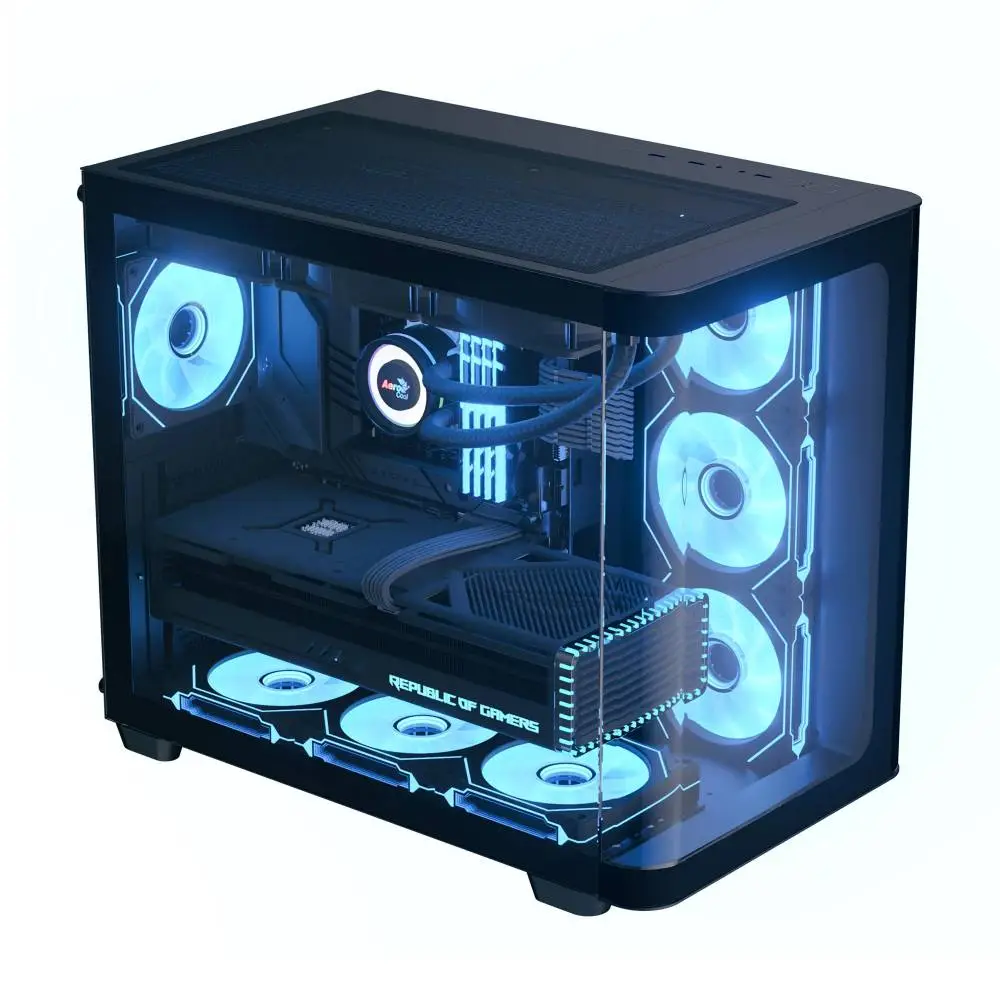 Кутия AeroCool P500C-G-BK-v1 Case ATX 4 x 120 mm Infinity Mirror A-RGB