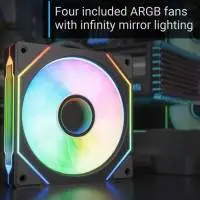 Кутия AeroCool P500C-G-BK-v1 Case ATX 4 x 120 mm Infinity Mirror A-RGB