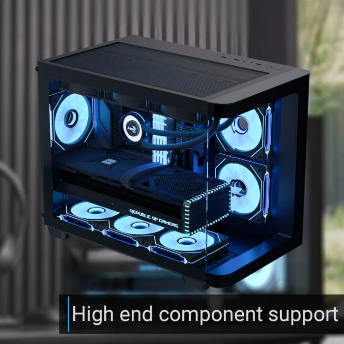 Кутия AeroCool P300C-G-BK-v1 Case mATX 3 x 120 mm Infinity Mirror A-RGB