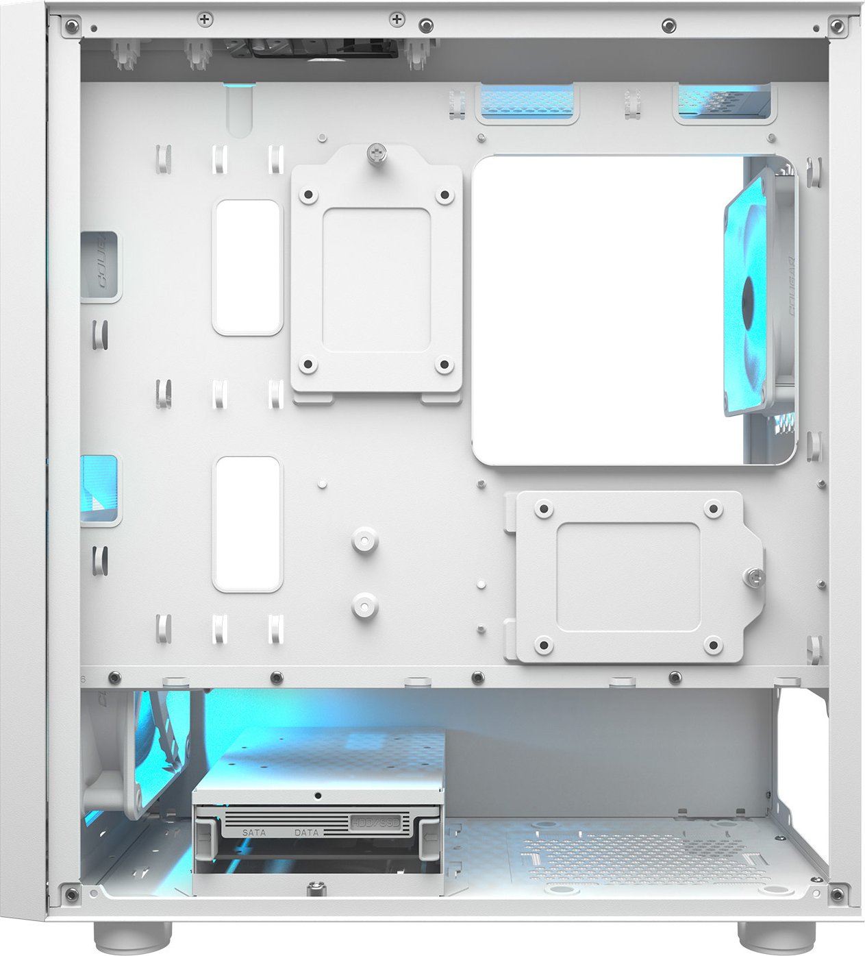 Кутия COUGAR UNIFACE MINI RGB White Mid-Tower Case - CGR-55C9W-RGB