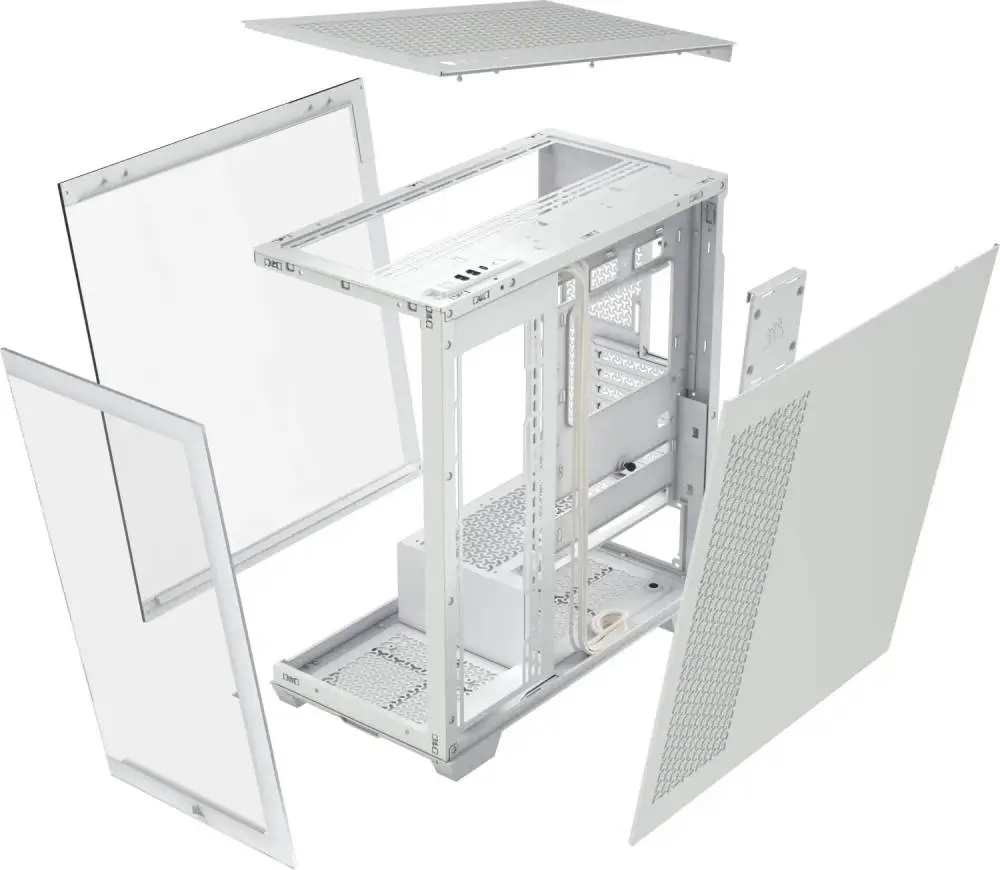 Кутия Corsair 3500X Tempered Glass Mid-Tower White - CC-9011277-WW