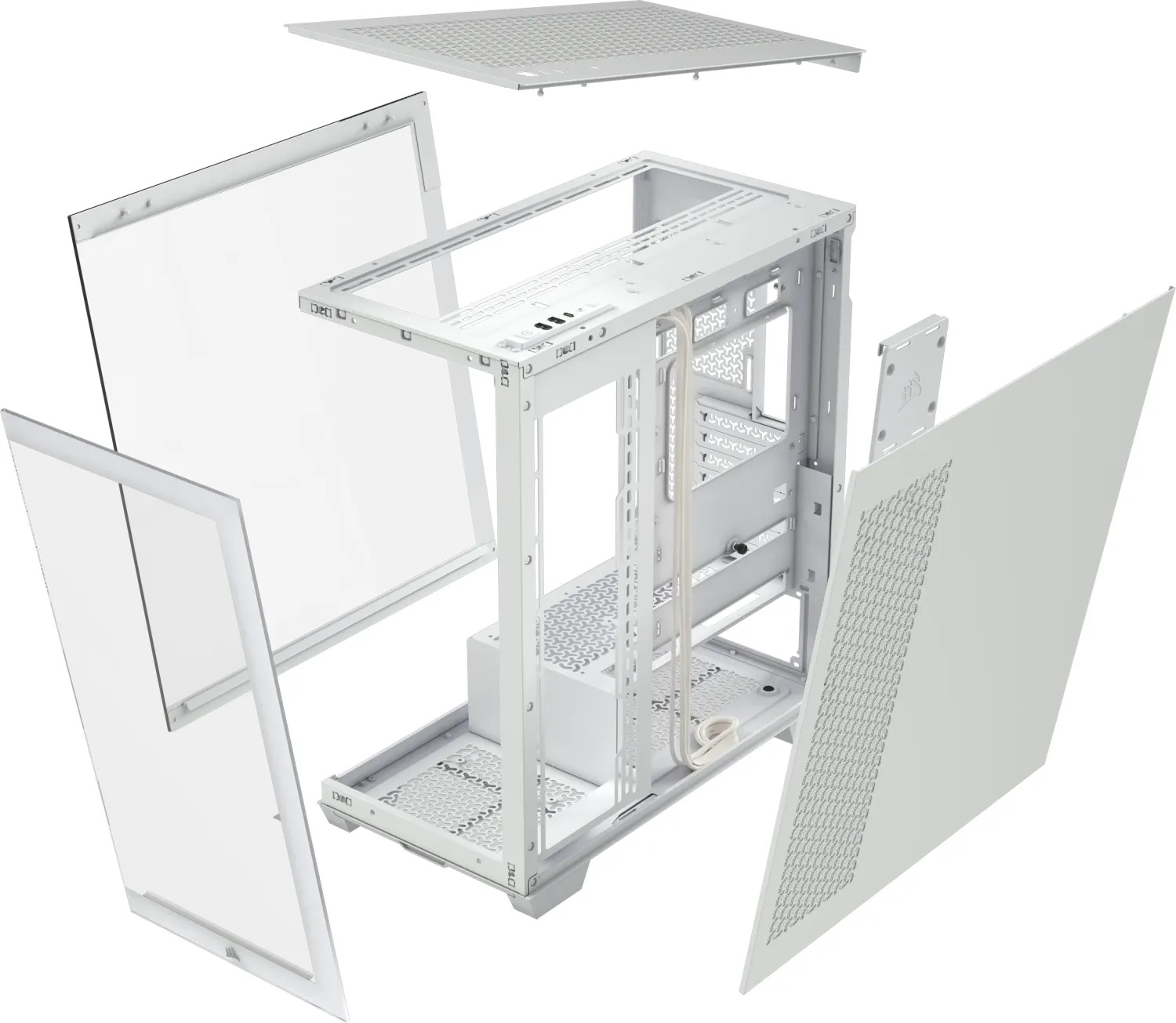 Кутия Corsair 3500X Tempered Glass Mid-Tower White - CC-9011277-WW