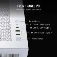 Кутия Corsair 3500X Tempered Glass Mid-Tower White - CC-9011277-WW