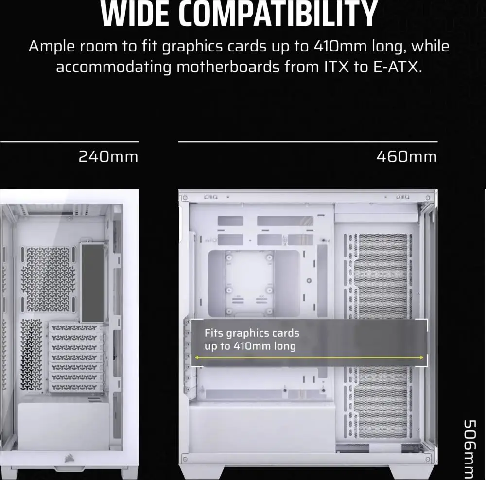 Кутия Corsair 3500X Tempered Glass Mid-Tower White - CC-9011277-WW