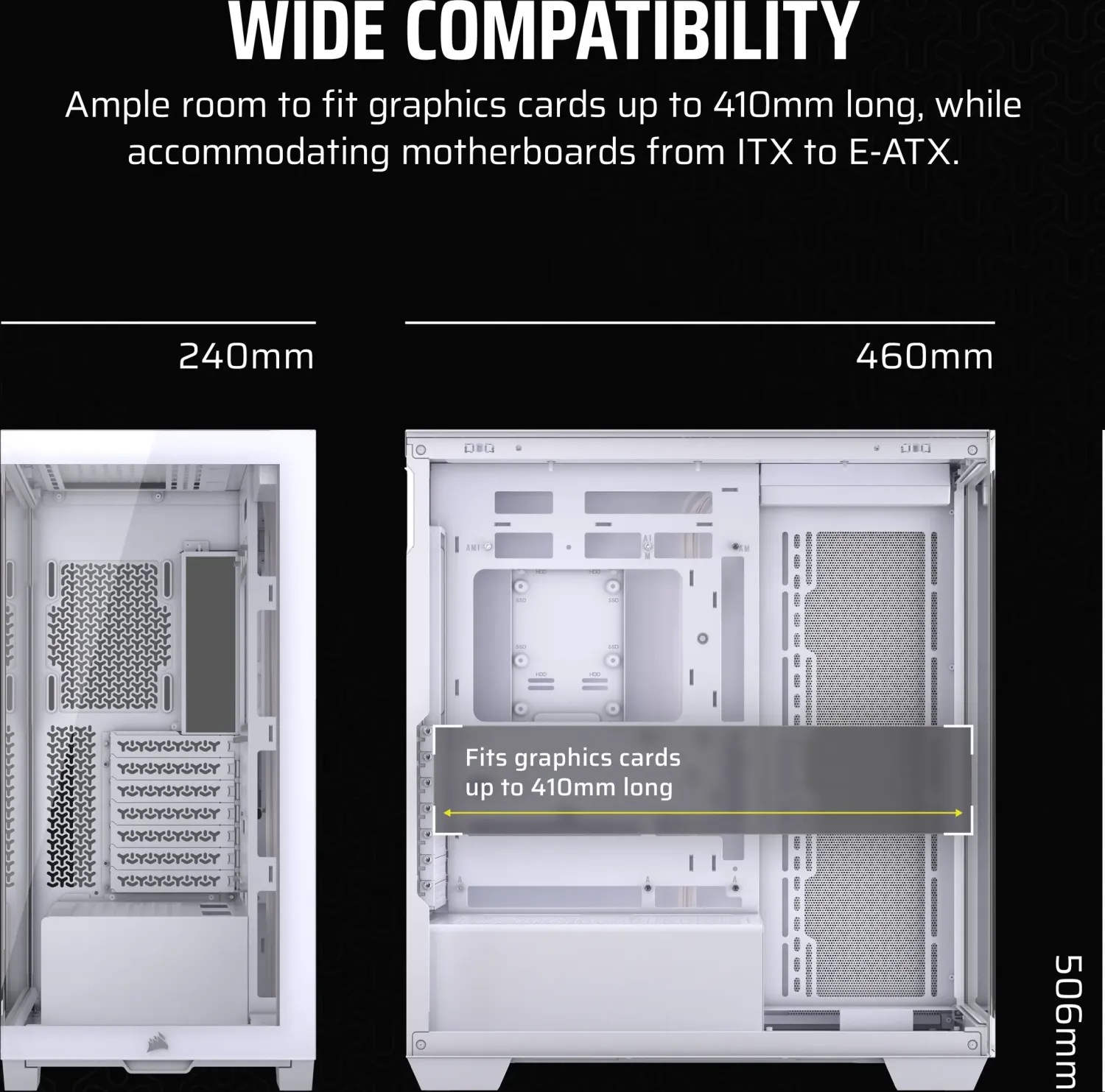 Кутия Corsair 3500X Tempered Glass Mid-Tower White - CC-9011277-WW