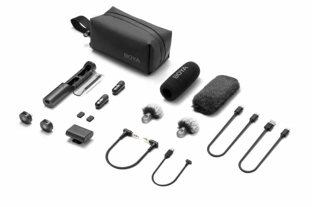 Безжична система микрофони All-in-One BOYA MAGIC 02 - Lightning + USB-C