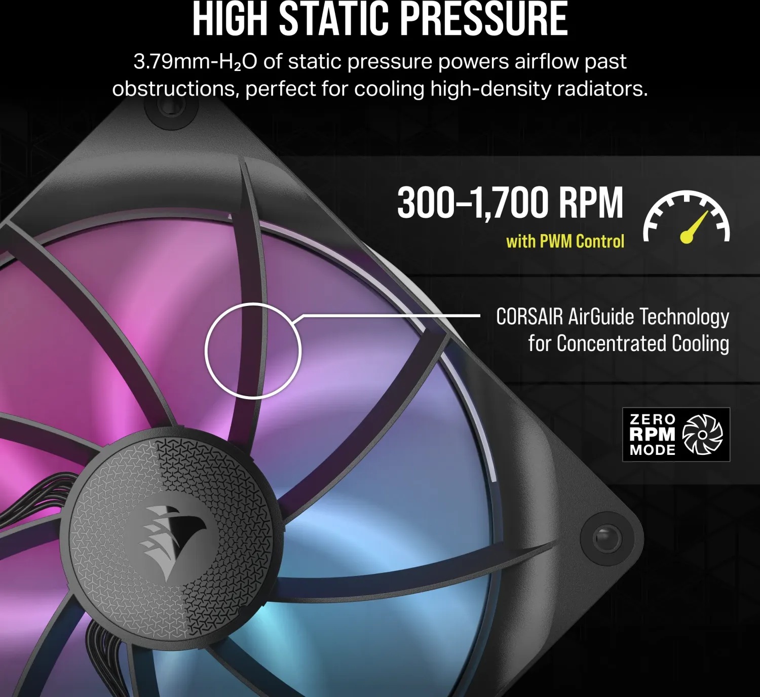 Вентилатор Corsair iCUE LINK RX140 RGB 140mm PWM Single Fan Expansion - CO-9051019-WW