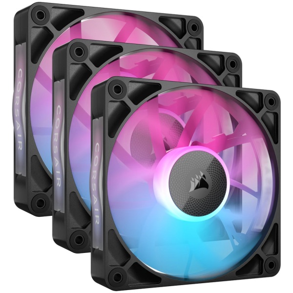 Вентилатори Corsair iCUE LINK RX120 RGB 120mm PWM Fan Triple Starter Kit - CO-9051018-WW