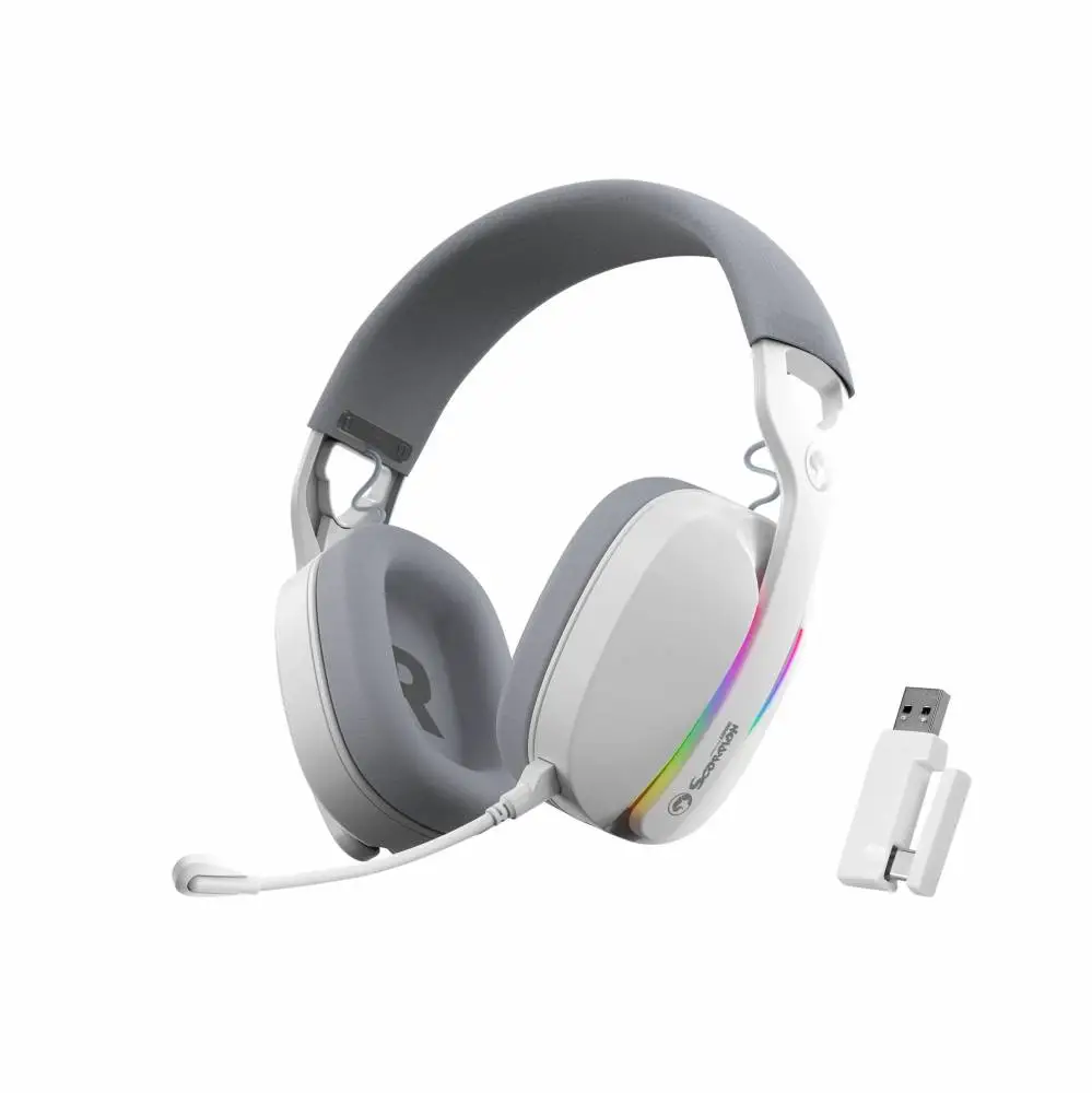 Marvo Геймърски слушалки Gaming Headphones Pulz 70S White - 7.1 RGB - MARVO-HG9086-WH