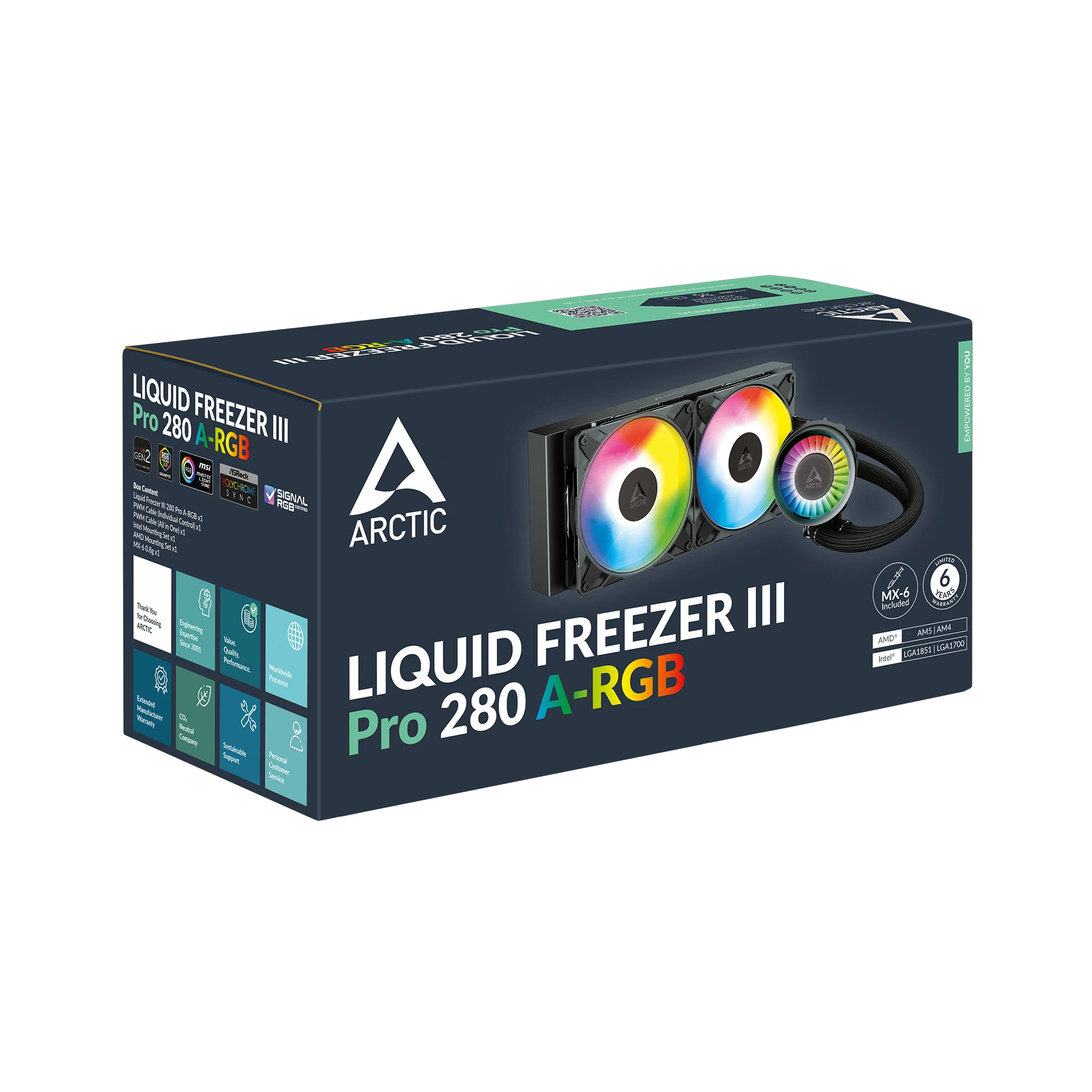 Водно охлаждане за процесор Arctic Liquid Freezer III Pro 280 A-RGB Black - ACFRE00183A