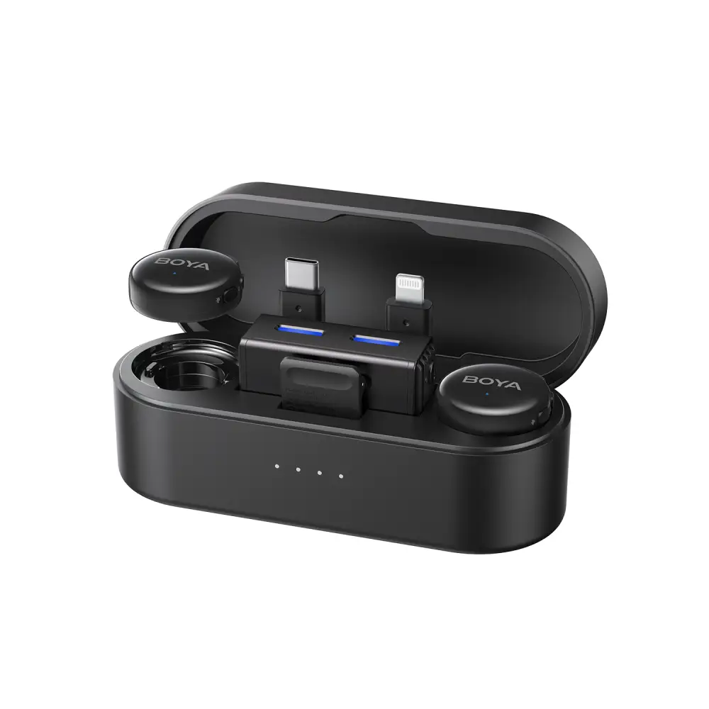 Безжична система микрофони BOYA BOYALINK 3-01 with lightning+USB-C +3.5mm TRS plug