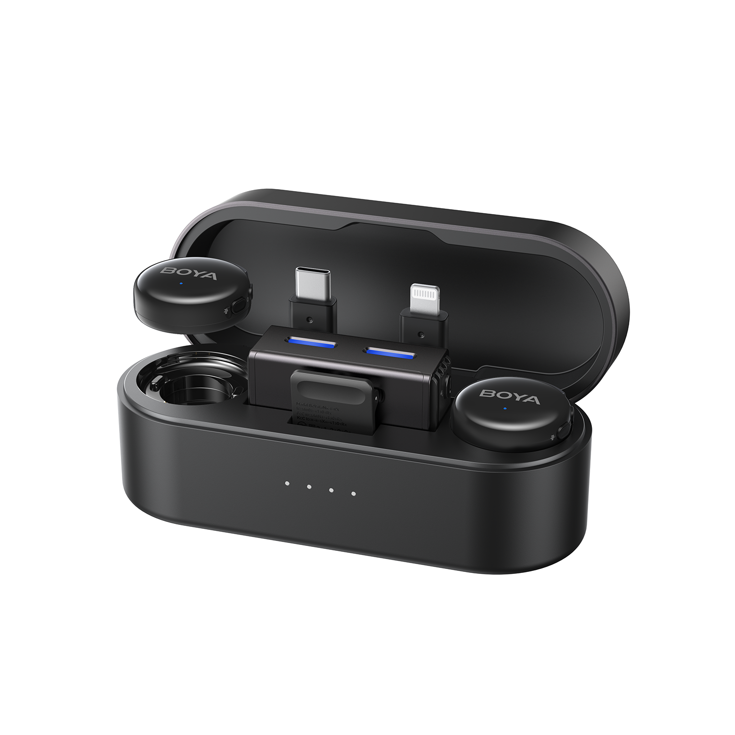 Sistem de microfoane wireless BOYA BOYALINK 3-01 cu lightning+USB-C +3.5mm TRS plug