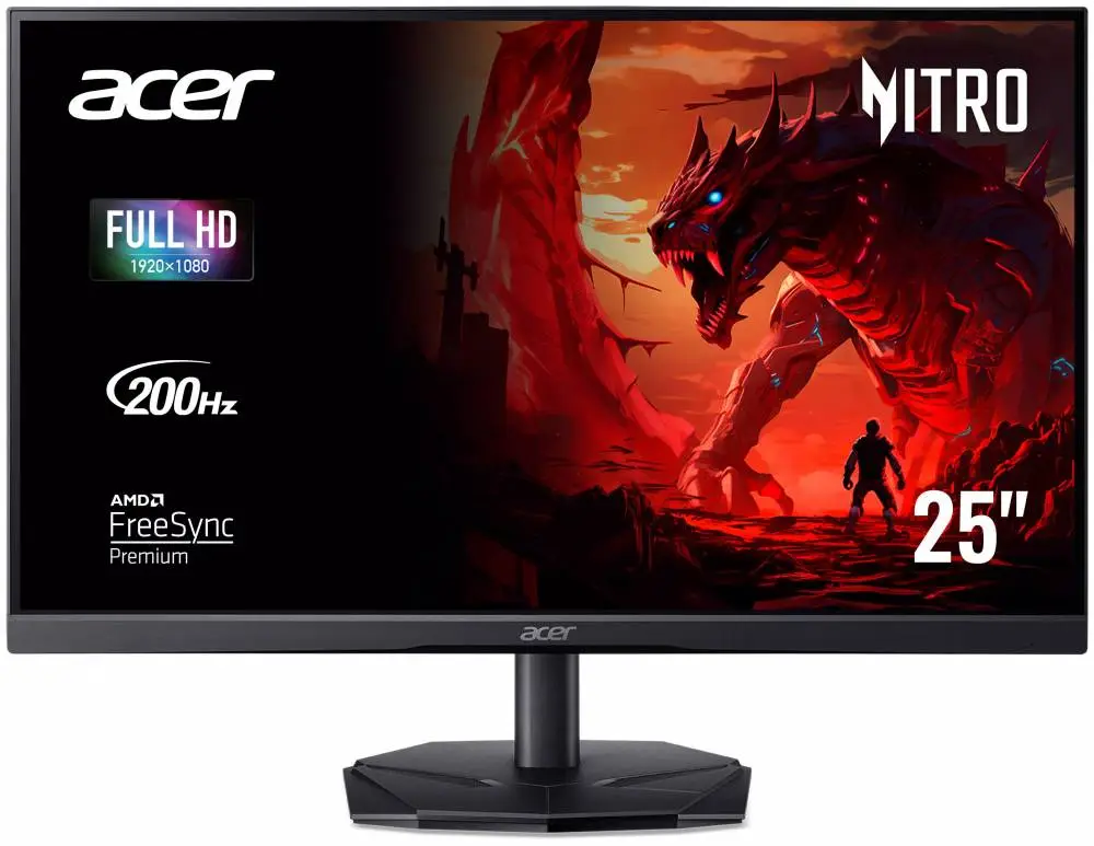 Монитор ACER Nitro 24.5" KG251QX0biip  VA 1920x1080 200Hz 2ms HDR10 FreeSync 