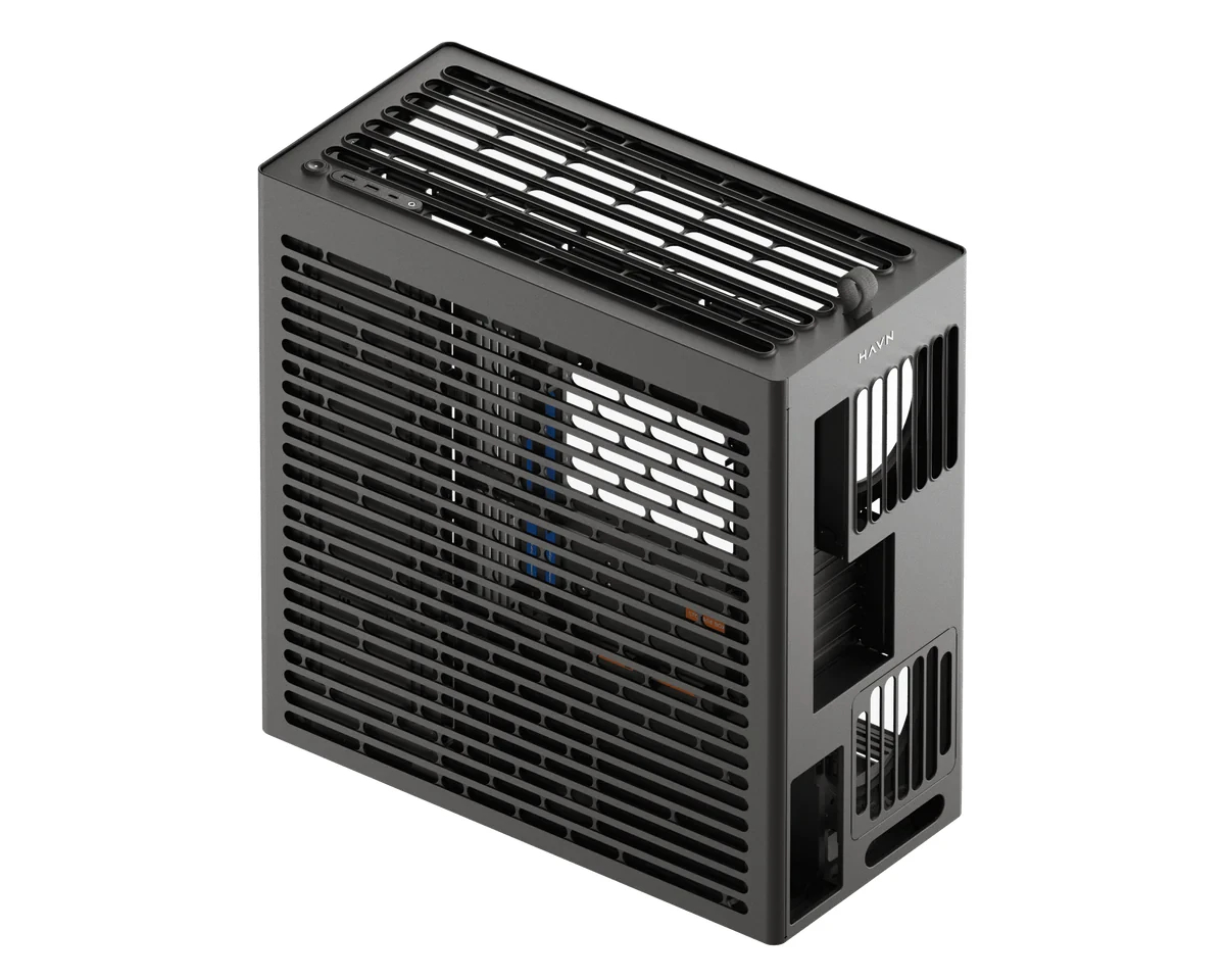 Кутия HAVN HS 420 VGPU Edition Black Case E-ATX, PCIe Gen 5 riser included
