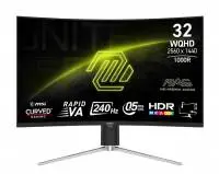 Монитор MSI MAG 325CQRXF E2 31.5", VA Curved 1000R, WQHD 2560x1440, 240Hz, 0.5ms, HDR, AMD FreeSync Premium, Type-C 