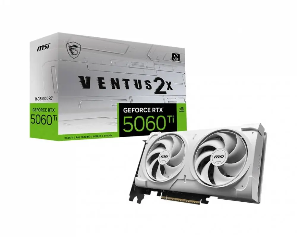Видео карта MSI RTX 5060 Ti 16G VENTUS 2X WHITE PLUS