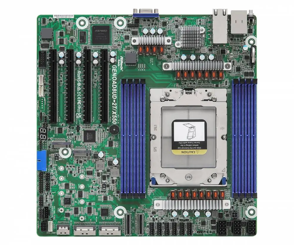 Дънна платка Asrock Rack GENOAD8UD-2T/X550 Socket SP5 mATX