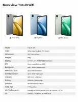 Таблет Blackview Tab 60 WiFi 10.1" HD+ IPS, A523 Octa-core 1.8GHz, 4GB/128GB, 8MP/5MP, 5100mAh, Android 14, Slate Grey