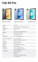 Таблет Blackview Tab 60 Pro 10.1" HD+, T606 Octa-core, 4GB/256GB, 8MP/5MP, 7,700 mAh, Android 15, Gray