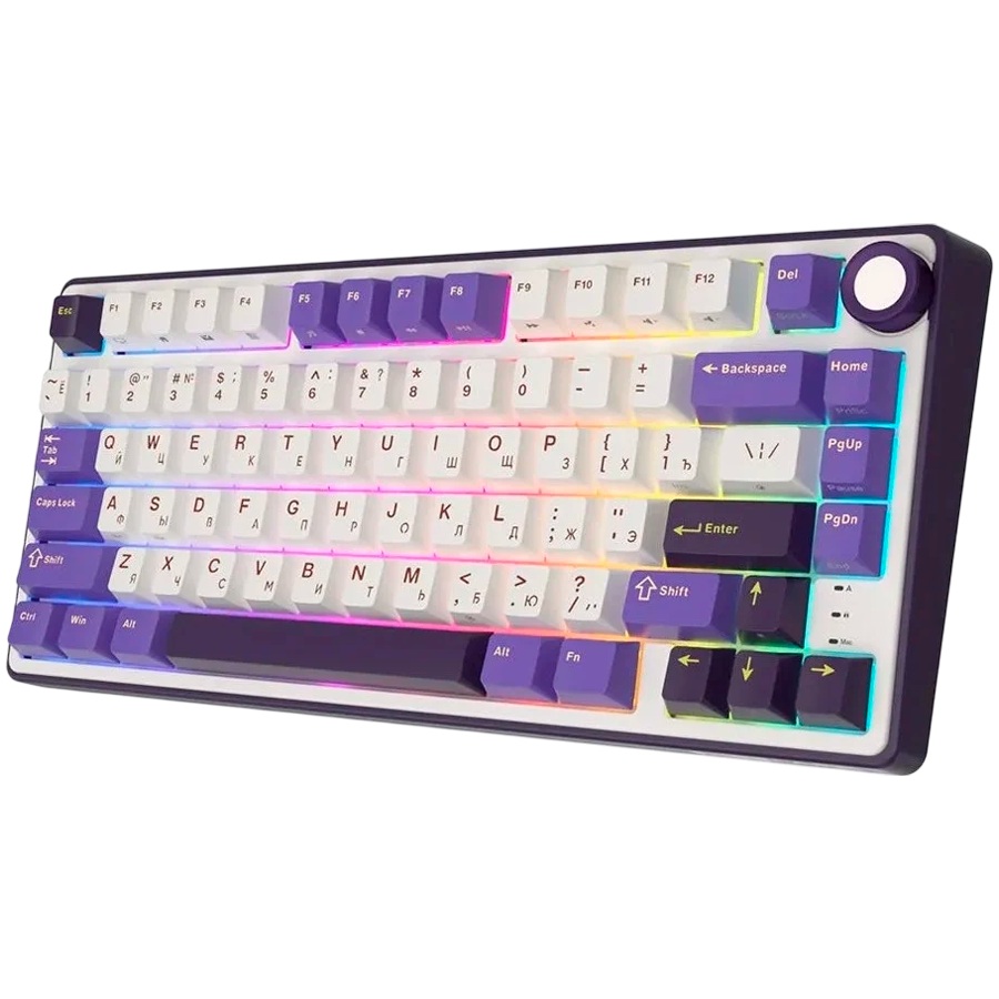 Геймърска клавиатура ROYAL KLUDGE R75 Blackberry Mousse Gaming Keyboard K silver switch