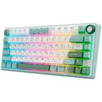 Геймърска клавиатура ROYAL KLUDGE R75 Sky Cyan Gaming Keyboard K silver switch
