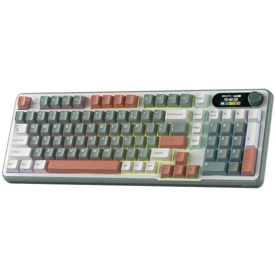 Геймърска клавиатура ROYAL KLUDGE RK-S98 Camping Green Gaming Keyboard Chartreuse switch