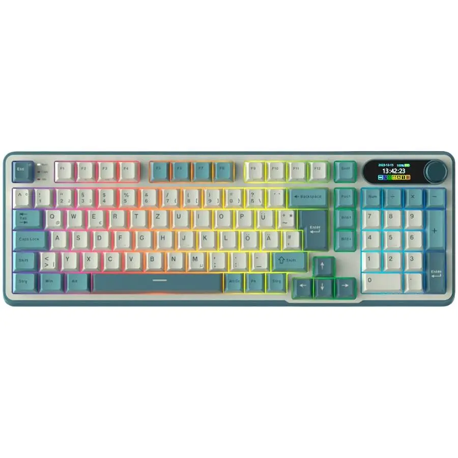 Tastatură de gaming ROYAL KLUDGE RK-S98 Light Cloud Gaming Keyboard Chartreuse switch