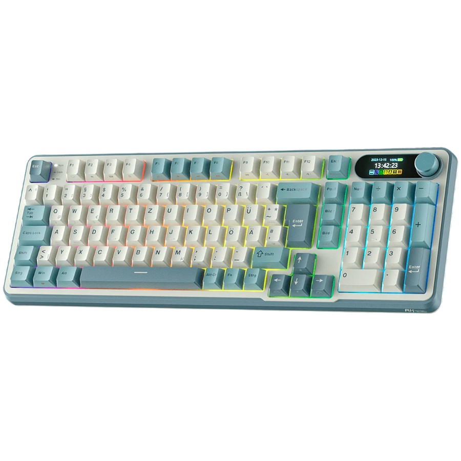 Геймърска клавиатура ROYAL KLUDGE RK-S98 Light Cloud Gaming Keyboard Chartreuse switch