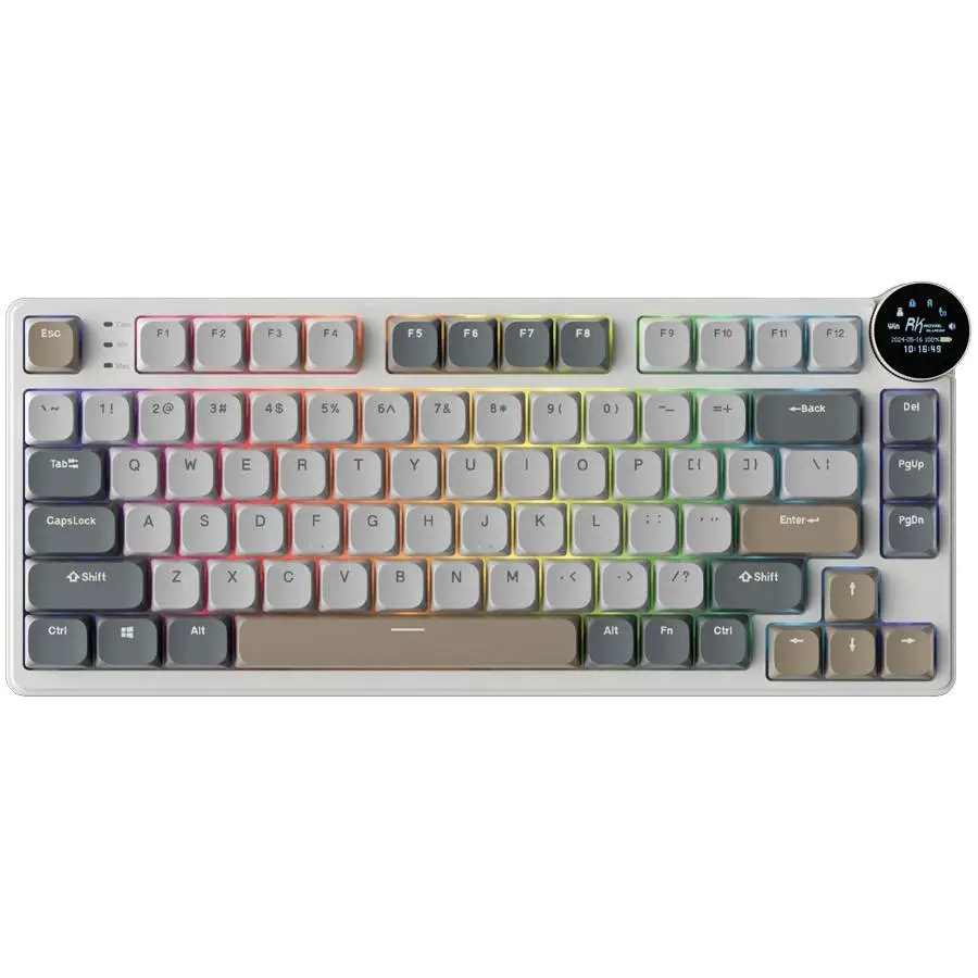 Геймърска клавиатура ROYAL KLUDGE RK N80 Pearly Dawn Gaming Keyboard Red switch